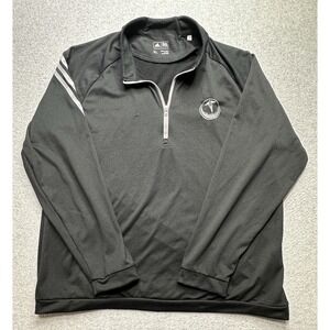 Adidas‎ Sweater Adult Extra Large Black Quarter Zip Golf Performance Preppy Mens